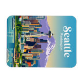Seattle Skyline USA Magnet (Horizontal)