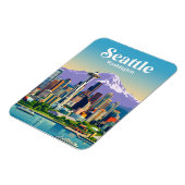 Seattle Skyline USA Magnet (Linke Seite)