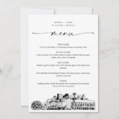 Seattle Skyline Wedding Dinner Menu Card 12x18 (Vorderseite)