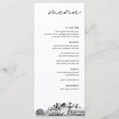 Seattle Skyline Wedding Dinner Menu Menükarte (Vorderseite)