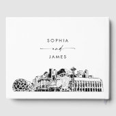 Seattle Skyline Wedding Guest Book Gästebuch (Rückseite)