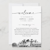 Seattle Skyline Wedding Program 12x18 Flat Card Einladung (Vorderseite)