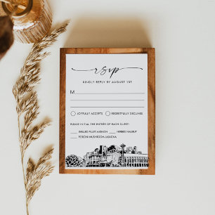 Seattle Skyline Wedding RSVP Response Card
