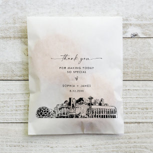 Seattle Skyline Wedding Vielen Dank für Ihr Intere Geschenktütchen
