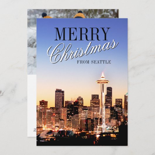 Seattle Skyline zu Weihnachten (Vorne/Hinten)