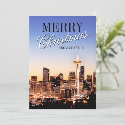 Seattle Skyline zu Weihnachten (Stehend Vorderseite)