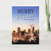 Seattle Skyline zu Weihnachten (Vorderseite)