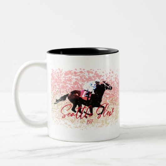 Seattle Slew 1977 Champion Triple Crown Gewinner Zweifarbige Tasse (Links)