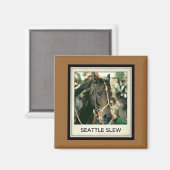 Seattle Slew Vollblut 1978 Magnet (Vorderseite/Rückseite)
