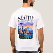 Seattle Space Needle Reise Grafik T-Shirt (Rückseite)