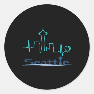 Seattle Space Needle Runder Aufkleber