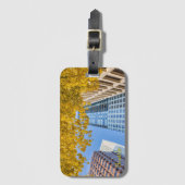 Seattle-Stadtbild-Skyline und Herbstbaum Gepäckanhänger (Vorderseite Vertikal)