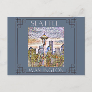 Seattle Stains Glass Postkarte