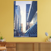 Seattle Street View mit moderner Architektur Leinwanddruck (Insitu (Wohnzimmer))
