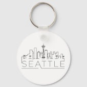 Seattle Stylized Skyline Schlüsselanhänger (Vorderseite)
