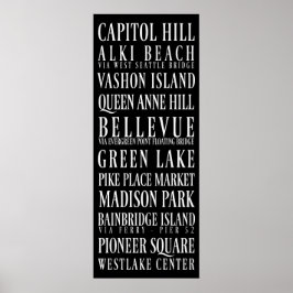 Seattle Subway Sign Poster