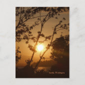 Seattle Sunset Postkarte (Vorderseite)