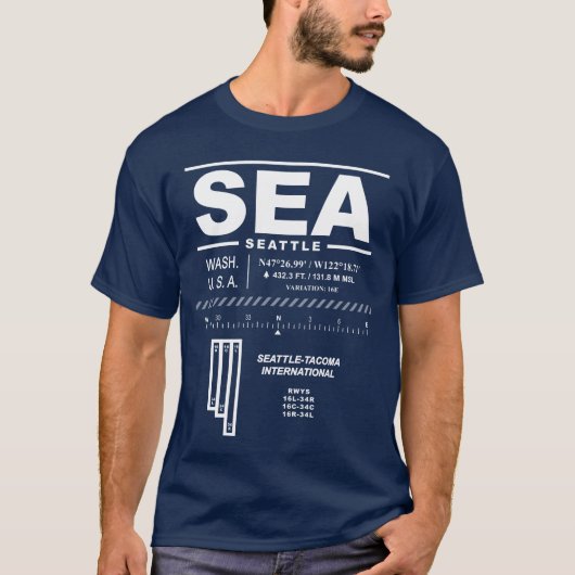 Seattle-Tacoma Int'l Airport SEA T - Shirt (Vorderseite)