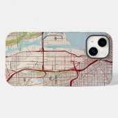 Seattle Topographic City Map Case-Mate iPhone Hülle (Back (Horizontal))
