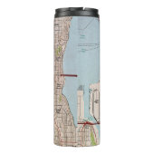 Seattle Topographic City Map Thermosbecher (Rückseite)