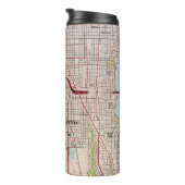 Seattle Topographic City Map Thermosbecher (Nach rechts gedreht)