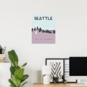Seattle Travel Poster (Heimbüro)