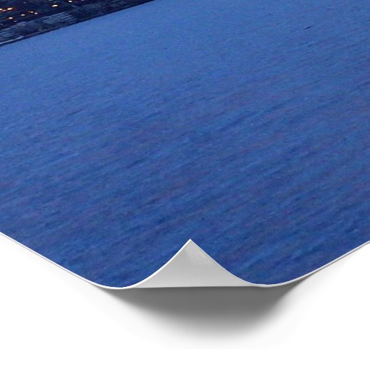 Seattle Under Clouds Poster (Ecke)