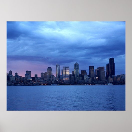 Seattle Under Clouds Poster (Vorne)