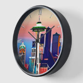 Seattle under the Dawn Sky Uhr (Winkel)
