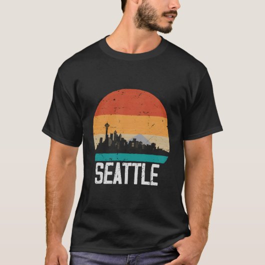 Seattle Usa Skyline Seattle T-Shirt (Vorderseite)