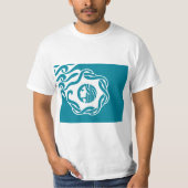 Seattle vereinfachte Stadtflaggen-T - Shirt (Vorderseite)