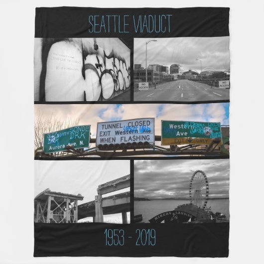 Seattle Viaduct Commercial Fleecedecke (Vorderseite)