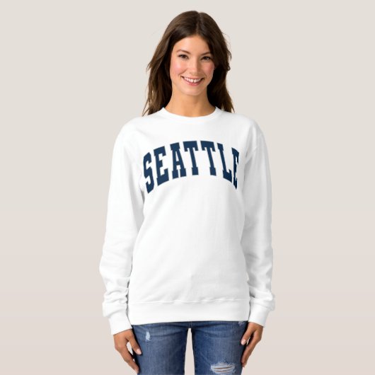 Seattle Vintag Varsity Uni Style Sweatshirt (Vorne ganz)