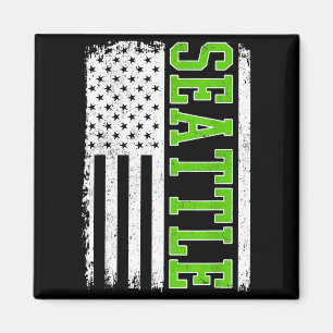 Seattle vintage US-Flagge Vintage-Design Männer Fr Magnet