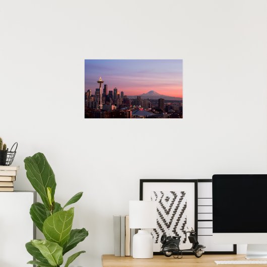 Seattle vom Kerry Park. Poster (Heimbüro)