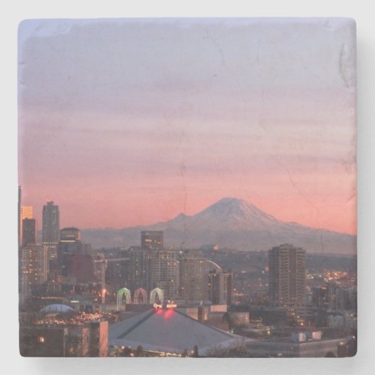 Seattle von Kerry-Park Steinuntersetzer (Vorderseite)