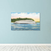 Seattle, WA - Blick auf Kalakala Ferry on Puget Leinwanddruck (Insitu (Holzboden))