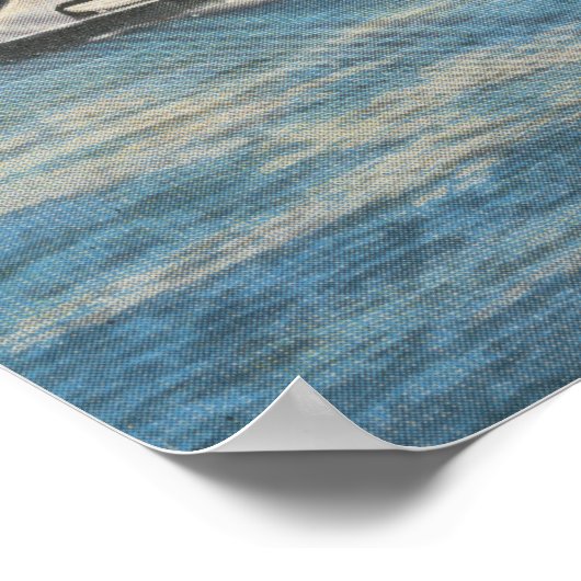 Seattle, WA - Blick auf Kalakala Ferry on Puget Poster (Ecke)