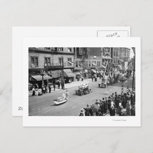 Seattle, WA Forth Jul Parade on Seneca Postkarte (Vorne/Hinten)