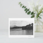 Seattle, WA Lake Washington View und Rainier Postkarte (Stehend Vorderseite)