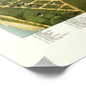 Seattle, WA Panorama Karte - 1891 Poster (Ecke)