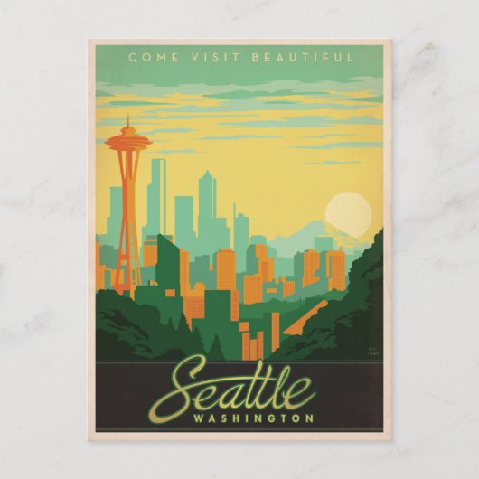 Seattle, WA Postkarte (Vorderseite)