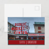 Seattle, WA Public Market Postkarte (Vorne/Hinten)