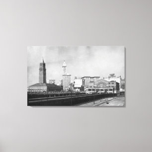 Seattle, WA - Seattle Railcenter und Smith Leinwanddruck