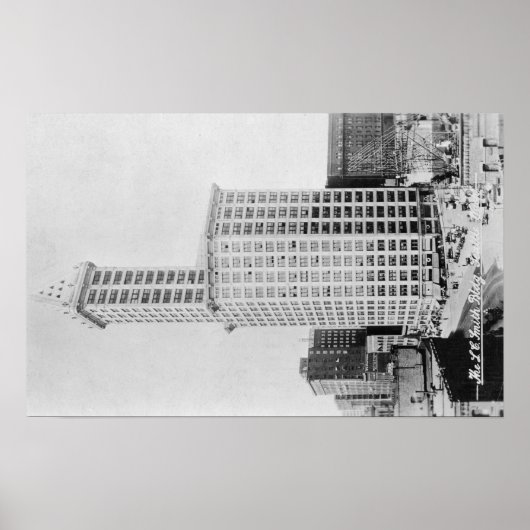 Seattle, WA - Smith Tower Gebäude Poster (Vorne)