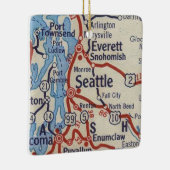 Seattle WA Vintag Map Keramikornament (Rechts)