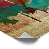 Seattle, WA | Wasserfarbe Stadt Skyline Poster (Ecke)