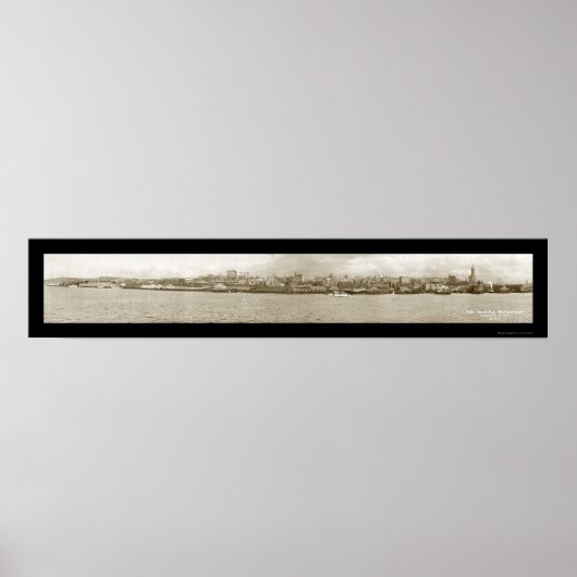 Seattle WA Waterfront Foto 1917 Poster (Vorne)