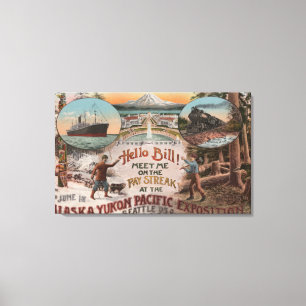 Seattle, WAAD für Ausstellung Alaskas Yukon Leinwanddruck