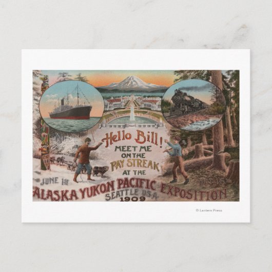 Seattle, WAAD für die Alaska Yukon Pacific Expo. Postkarte (Vorderseite)